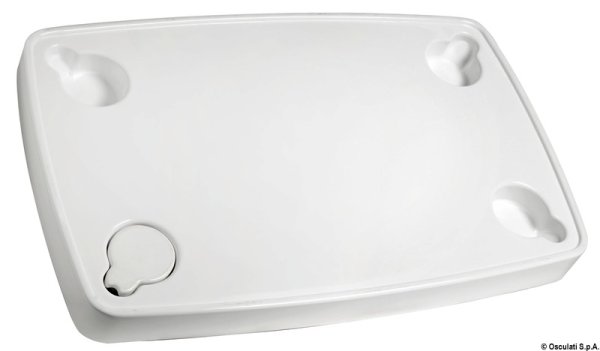 Tavolo ABS bianco 81 x 51 cm forato - 48.417.92